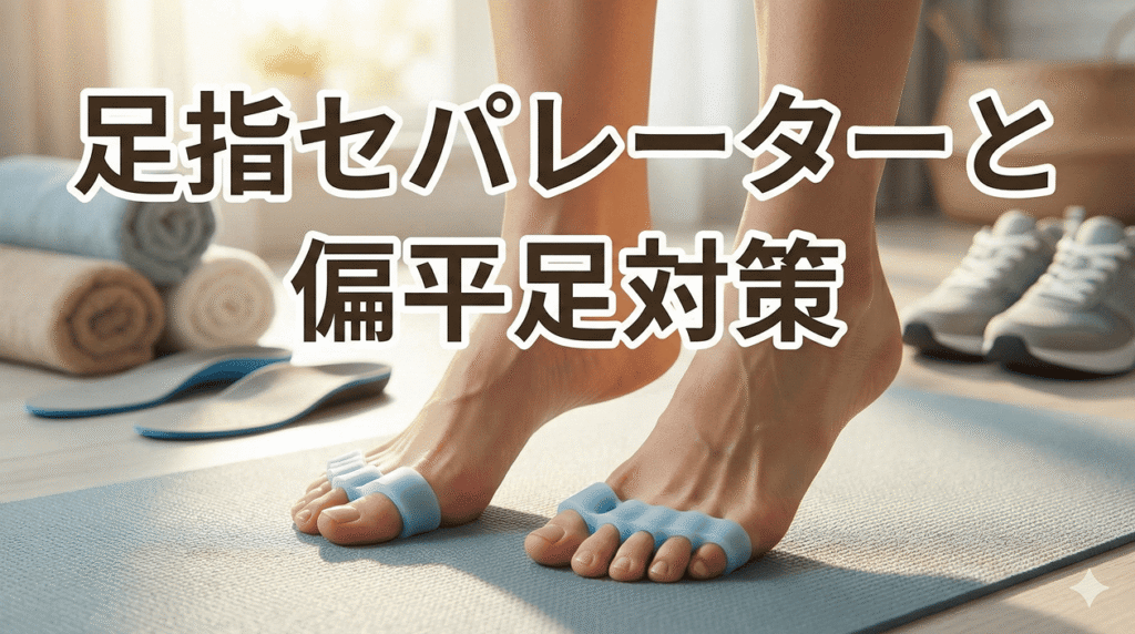 足指セパレーターと偏平足対策