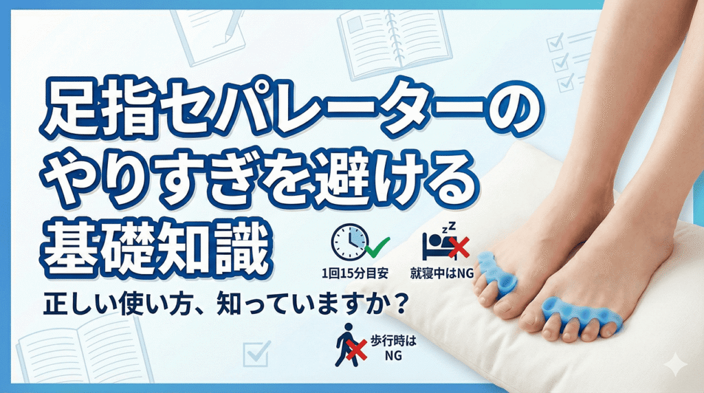 足指セパレーターのやりすぎを避ける基礎知識