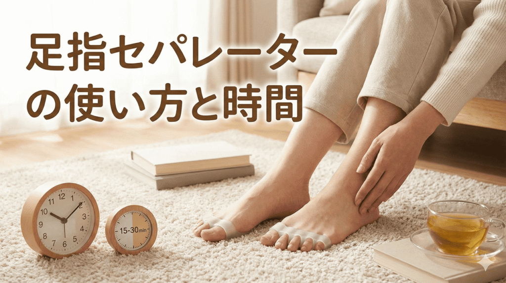 足指セパレーターの使い方と時間