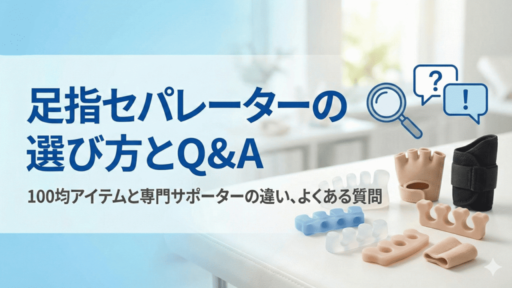 足指セパレーターの選び方とQ&A