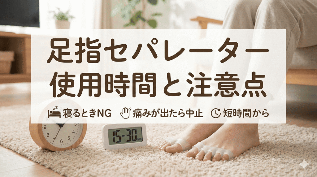 足指セパレーター使用時間と注意点