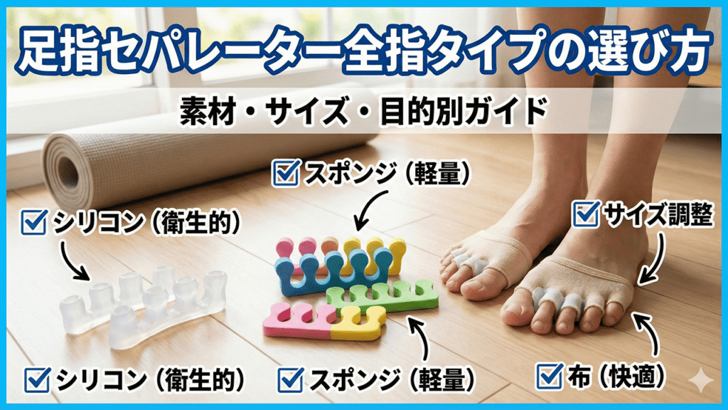 足指セパレーター全指タイプの選び方